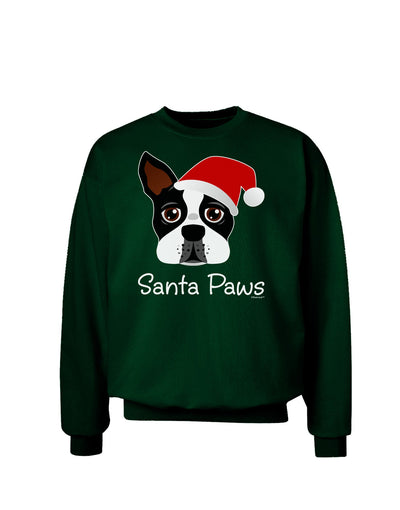 Santa Paws Christmas Dog Adult Dark Sweatshirt-Sweatshirts-TooLoud-Deep-Forest-Green-Small-Davson Sales