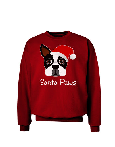 Santa Paws Christmas Dog Adult Dark Sweatshirt-Sweatshirts-TooLoud-Deep-Red-Small-Davson Sales