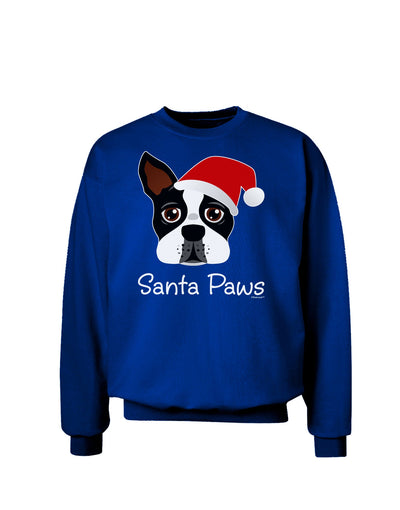 Santa Paws Christmas Dog Adult Dark Sweatshirt-Sweatshirts-TooLoud-Deep-Royal-Blue-Small-Davson Sales