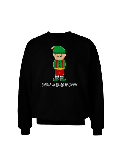 Santa's Little Helper Christmas Elf Boy Adult Dark Sweatshirt-Sweatshirts-TooLoud-Black-Small-Davson Sales