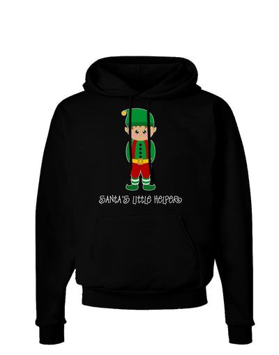 Santa's Little Helper Christmas Elf Boy Dark Hoodie Sweatshirt-Hoodie-TooLoud-Black-Small-Davson Sales