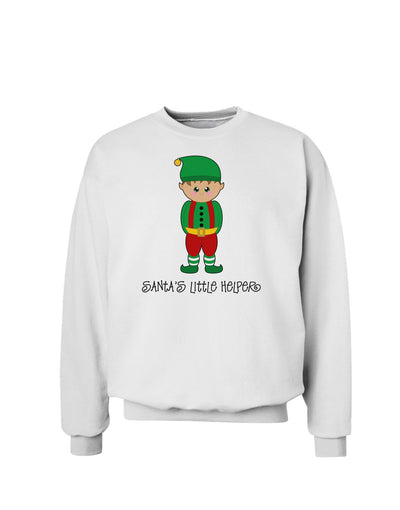 Santa's Little Helper Christmas Elf Boy Sweatshirt-Sweatshirts-TooLoud-White-Small-Davson Sales