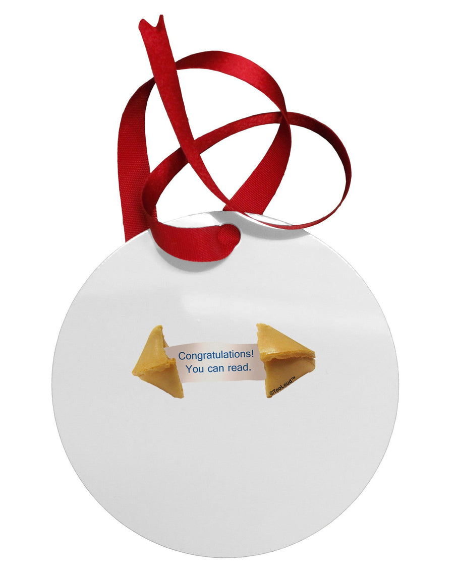 Sarcastic Fortune Cookie Circular Metal Ornament-Ornament-TooLoud-White-Davson Sales