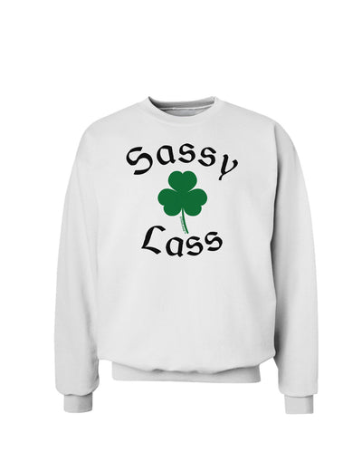 Sassy Lass St Patricks Day Sweatshirt-Sweatshirts-TooLoud-White-Small-Davson Sales