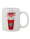 Satanic Red Cup Coffee Mug - Expertly Crafted by TooLoud-11 OZ Coffee Mug-TooLoud-White-Davson Sales