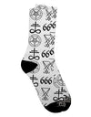 Satanic Symbols Adult Crew Socks - A Captivating All Over Print Option for Movie Enthusiasts - TooLoud-Socks-TooLoud-White-Ladies-4-6-Davson Sales