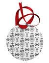 Satanic Symbols Circular Metal Ornament All Over Print-Ornament-TooLoud-White-Davson Sales