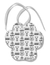 Satanic Symbols Paw Print Shaped Ornament All Over Print-Ornament-TooLoud-White-Davson Sales