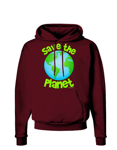 Save the Planet - Earth Dark Hoodie Sweatshirt-Hoodie-TooLoud-Maroon-Small-Davson Sales