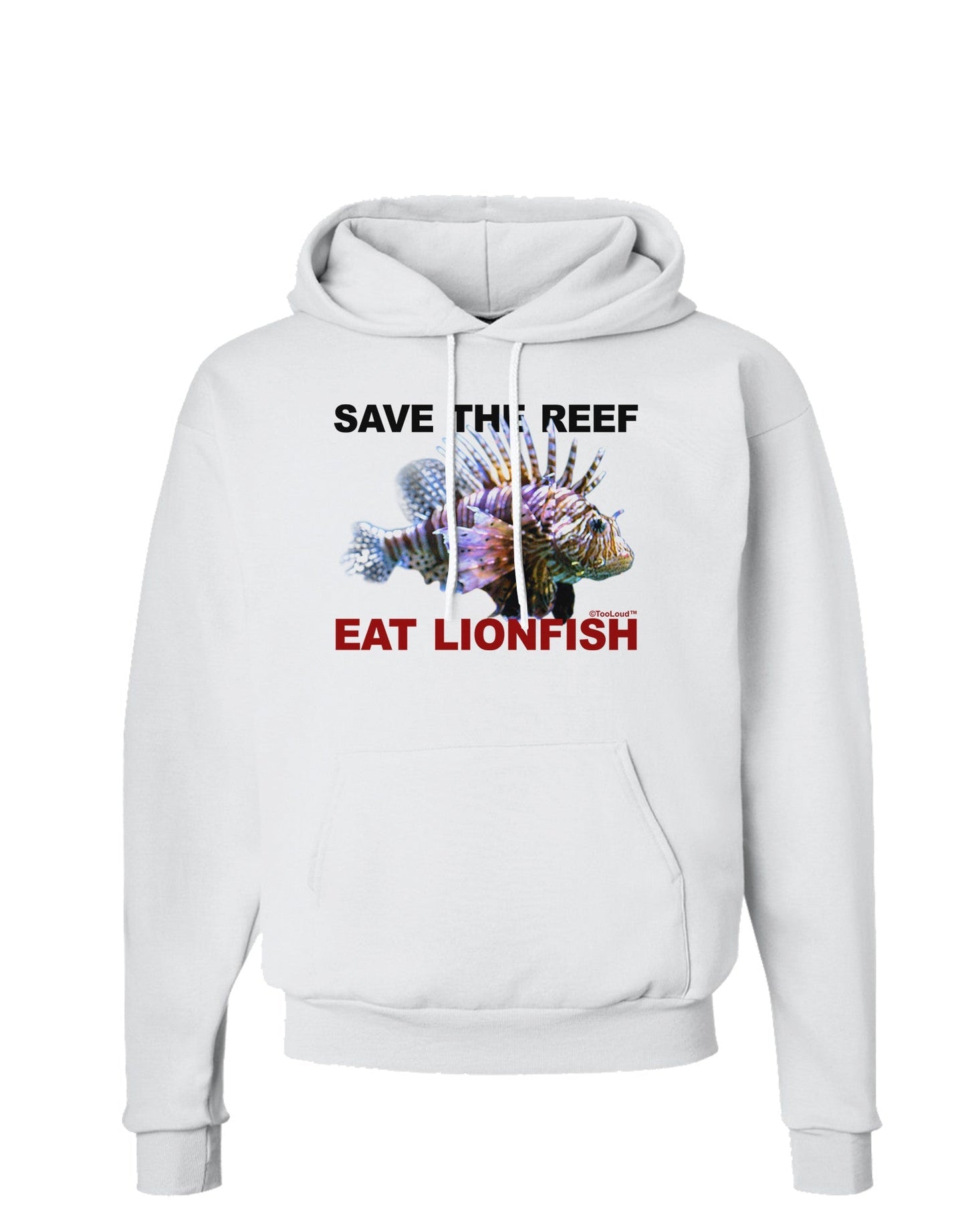 Save the Reef - Eat Lionfish Hoodie Sweatshirt-Hoodie-TooLoud-White-Small-Davson Sales
