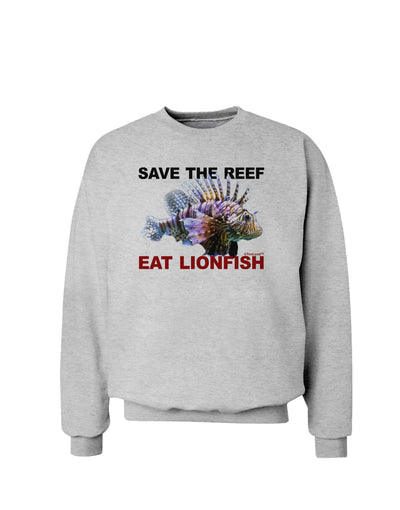 Save the Reef - Eat Lionfish Sweatshirt-Sweatshirts-TooLoud-AshGray-Small-Davson Sales