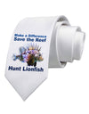 Save the Reef - Hunt Lionfish Printed White Necktie