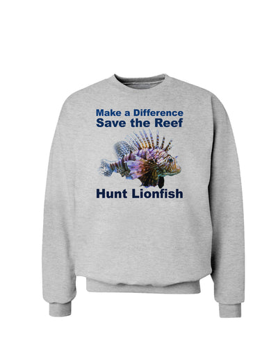 Save the Reef - Hunt Lionfish Sweatshirt-Sweatshirts-TooLoud-AshGray-Small-Davson Sales