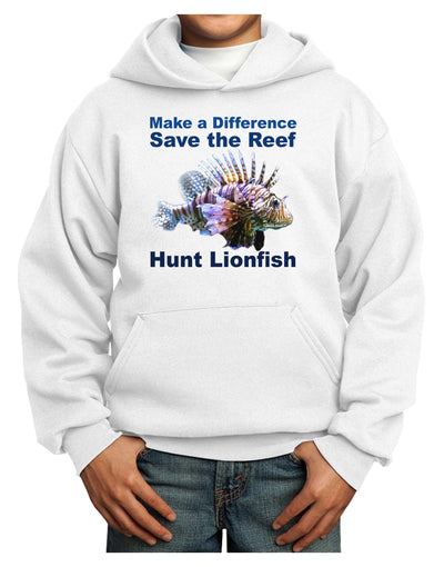 Save the Reef - Hunt Lionfish Youth Hoodie Pullover Sweatshirt by TooLoud-Youth Hoodie-TooLoud-White-XS-Davson Sales