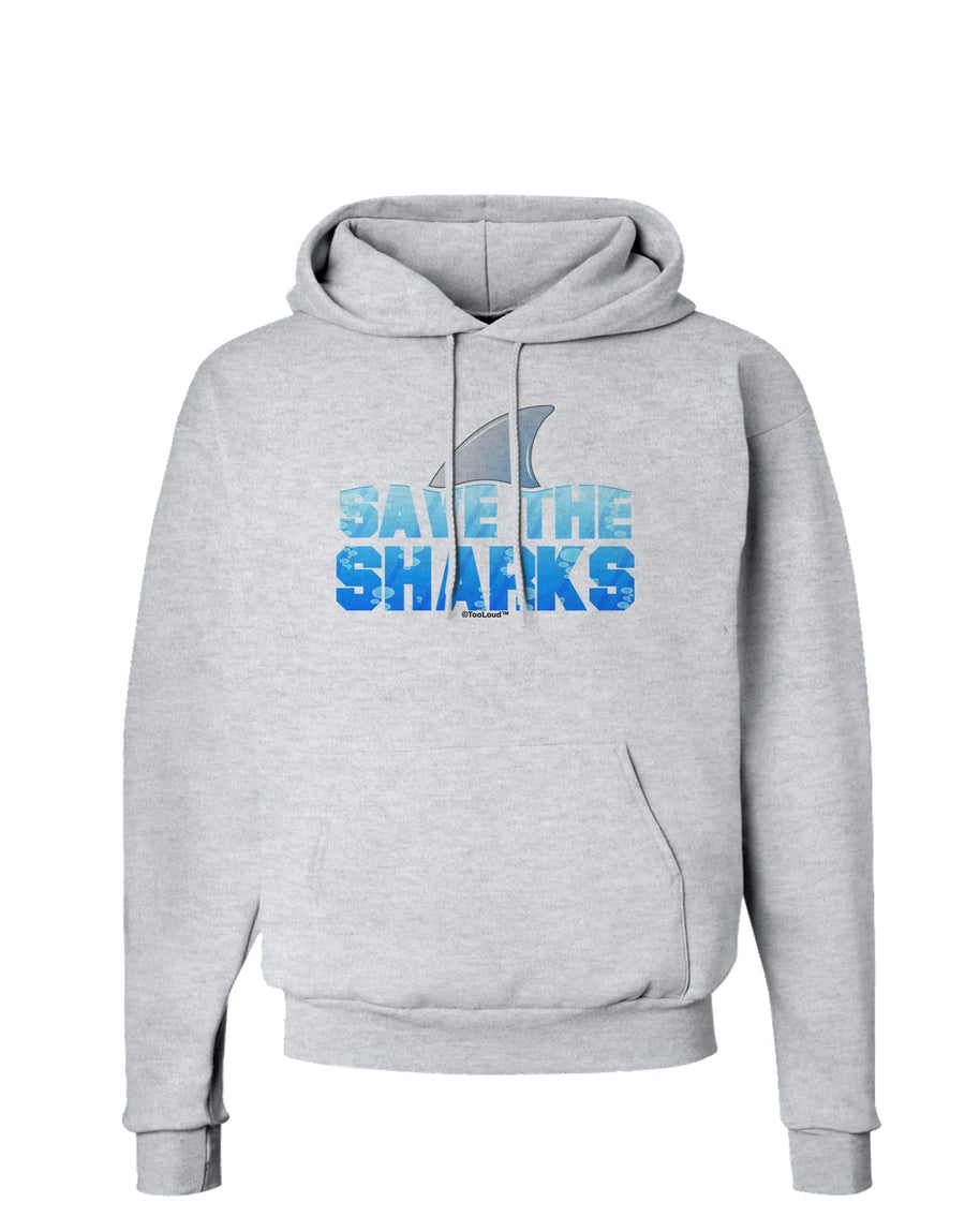 Save The Sharks - Fin Color Hoodie Sweatshirt by TooLoud-Hoodie-TooLoud-White-Small-Davson Sales