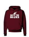 Save The Sharks - Fin Dark Hoodie Sweatshirt-Hoodie-TooLoud-Maroon-Small-Davson Sales