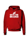 Save The Sharks - Fin Dark Hoodie Sweatshirt-Hoodie-TooLoud-Red-Small-Davson Sales