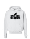 Save The Sharks - Fin Hoodie Sweatshirt-Hoodie-TooLoud-White-Small-Davson Sales