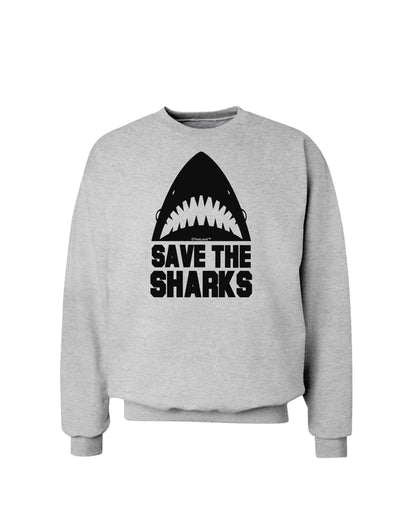 Save The Sharks Sweatshirt-Sweatshirts-TooLoud-AshGray-Small-Davson Sales