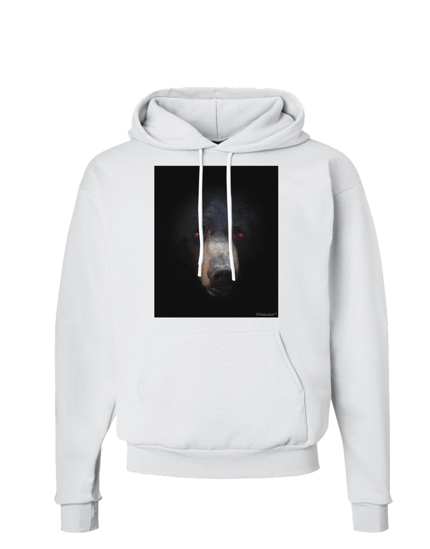 Scary Black Bear Hoodie Sweatshirt-Hoodie-TooLoud-White-Small-Davson Sales