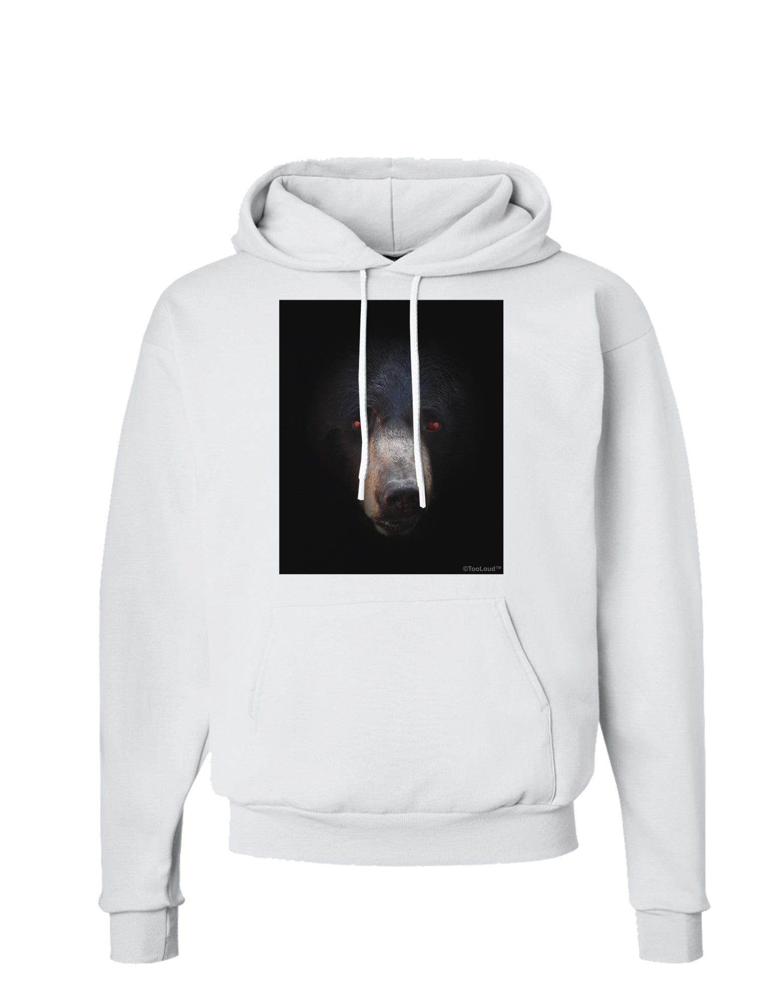 Scary Black Bear Hoodie Sweatshirt-Hoodie-TooLoud-White-Small-Davson Sales