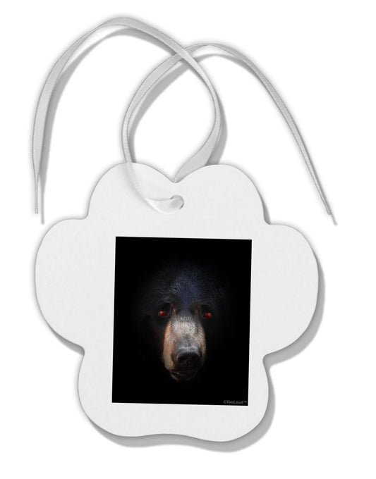 Scary Black Bear Paw Print Shaped Ornament-Ornament-TooLoud-White-Davson Sales