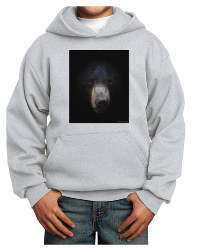 Scary Black Bear Youth Hoodie Pullover Sweatshirt-Youth Hoodie-TooLoud-Ash-XS-Davson Sales