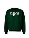 Scary Boo Text Adult Dark Sweatshirt-Sweatshirts-TooLoud-Deep-Forest-Green-Small-Davson Sales