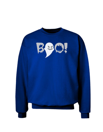 Scary Boo Text Adult Dark Sweatshirt-Sweatshirts-TooLoud-Deep-Royal-Blue-Small-Davson Sales