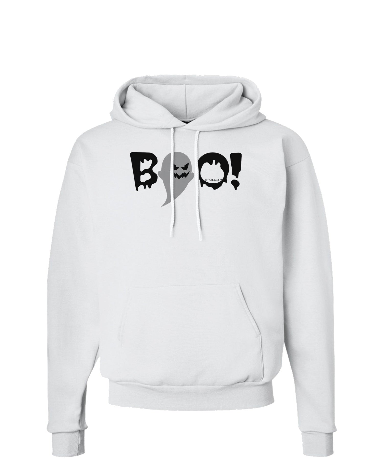 Scary Boo Text Hoodie Sweatshirt-Hoodie-TooLoud-White-Small-Davson Sales