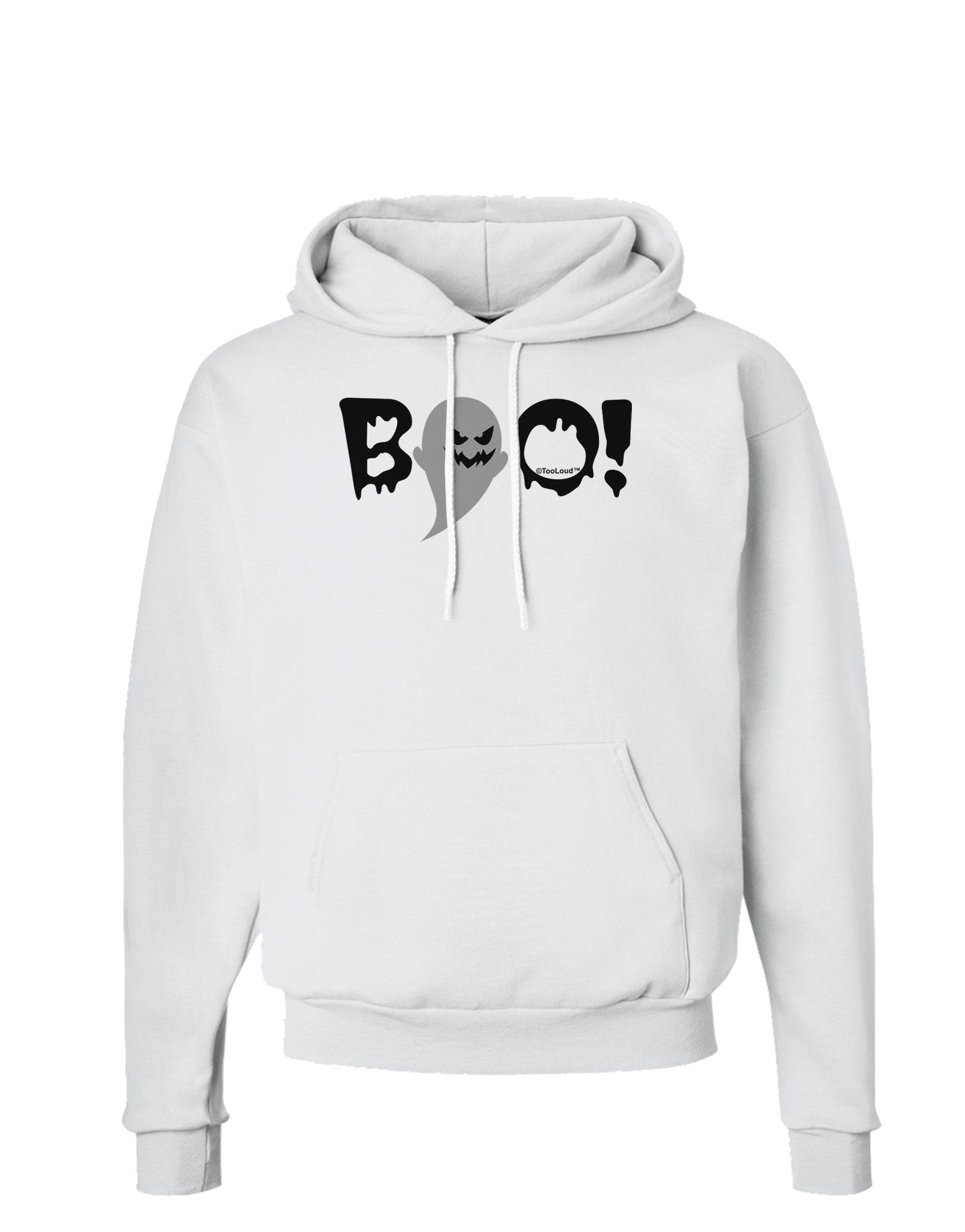 Scary Boo Text Hoodie Sweatshirt-Hoodie-TooLoud-White-Small-Davson Sales