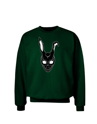 Scary Bunny Face Black Adult Dark Sweatshirt-Sweatshirts-TooLoud-Deep-Forest-Green-Small-Davson Sales