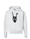 Scary Bunny Face Black Distressed Hoodie Sweatshirt-Hoodie-TooLoud-White-Small-Davson Sales