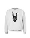 Scary Bunny Face Black Distressed Sweatshirt-Sweatshirts-TooLoud-White-Small-Davson Sales