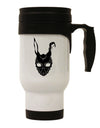 Scary Bunny Face Black Stainless Steel 14oz Travel Mug-Travel Mugs-TooLoud-White-Davson Sales