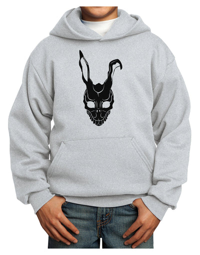 Scary Bunny Face Black Youth Hoodie Pullover Sweatshirt-Youth Hoodie-TooLoud-Ash-XS-Davson Sales