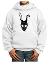 Scary Bunny Face Black Youth Hoodie Pullover Sweatshirt-Youth Hoodie-TooLoud-White-XS-Davson Sales