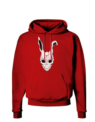 Scary Bunny Face White Distressed Dark Hoodie Sweatshirt-Hoodie-TooLoud-Red-Small-Davson Sales