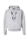 Scary Bunny Face White Distressed Hoodie Sweatshirt-Hoodie-TooLoud-AshGray-Small-Davson Sales