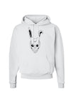 Scary Bunny Face White Distressed Hoodie Sweatshirt-Hoodie-TooLoud-White-Small-Davson Sales