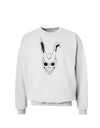 Scary Bunny Face White Distressed Sweatshirt-Sweatshirts-TooLoud-White-Small-Davson Sales