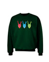 Scary Bunny Tri-color Adult Dark Sweatshirt-Sweatshirts-TooLoud-Deep-Forest-Green-Small-Davson Sales