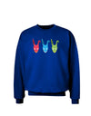 Scary Bunny Tri-color Adult Dark Sweatshirt-Sweatshirts-TooLoud-Deep-Royal-Blue-Small-Davson Sales