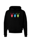 Scary Bunny Tri-color Dark Hoodie Sweatshirt-Hoodie-TooLoud-Black-Small-Davson Sales