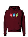 Scary Bunny Tri-color Dark Hoodie Sweatshirt-Hoodie-TooLoud-Maroon-Small-Davson Sales