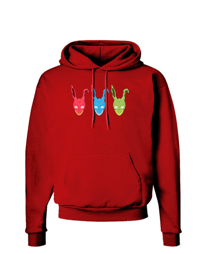 Scary Bunny Tri-color Dark Hoodie Sweatshirt-Hoodie-TooLoud-Red-Small-Davson Sales