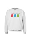Scary Bunny Tri-color Sweatshirt-Sweatshirts-TooLoud-White-Small-Davson Sales