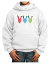 Scary Bunny Tri-color Youth Hoodie Pullover Sweatshirt-Youth Hoodie-TooLoud-White-XS-Davson Sales