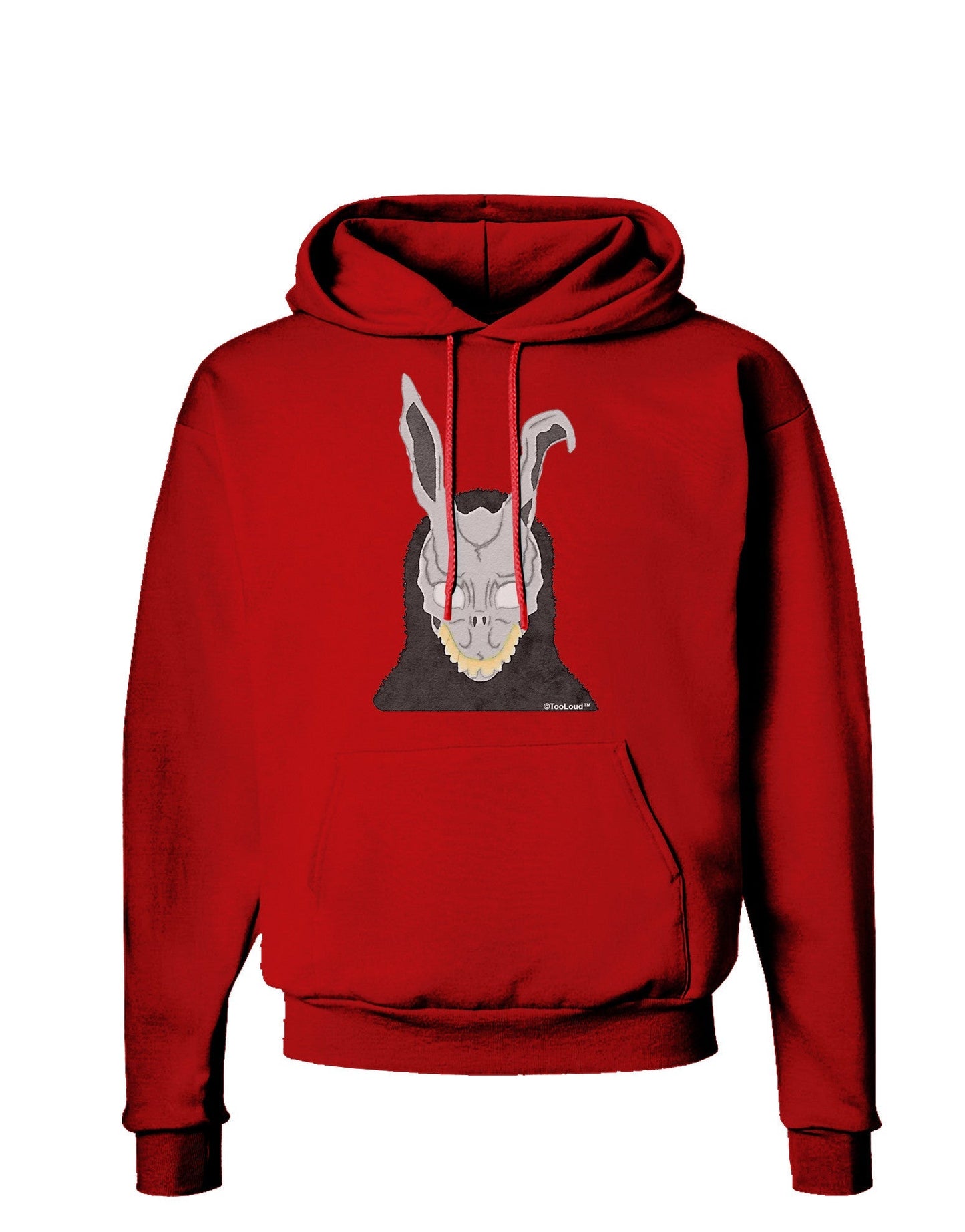 Scary Buny Face Watercolor Dark Hoodie Sweatshirt-Hoodie-TooLoud-Red-Small-Davson Sales