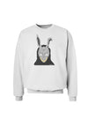 Scary Buny Face Watercolor Sweatshirt-Sweatshirts-TooLoud-White-Small-Davson Sales